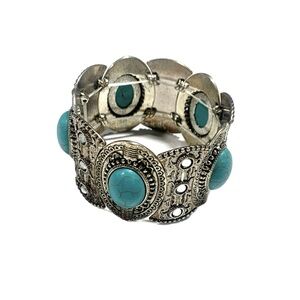 Western Bracelet - Silver and Turquoise Bracelet 8110